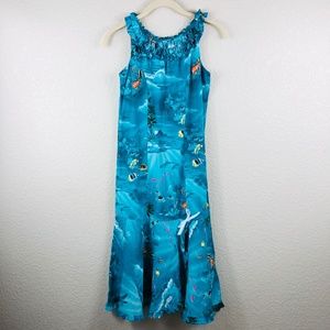 The Hawaiian Original Teal ocean cotton dress